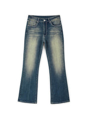 Rhinestone Chrome Hearts Flare Leg Jeans Flare Jeans