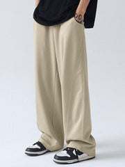 Men’s Paneled Loose Casual Pants Straight Leg Pants