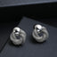 Vintage Metallic Twisted Weaving Round Circle Dangle Earrings Wedding Earring Sliver