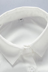Long Sleeve White Tie Blouse