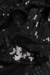 Sequin Paneled Tiered Bodycon Mini Skirt