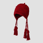 Faux Fur Pom Pom Knit Christmas Hat