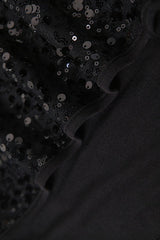 Sequin Strapless High Slit Maxi Dress