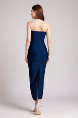 Fringe Halter High Slit Maxi Dress