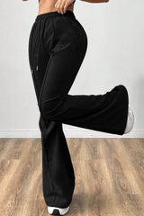 Solid Color Flare Casual Sweat Pants