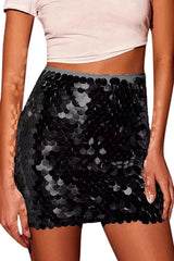 Sequin Sexy Flared Midi Bodycon Skirt