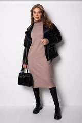 Loose Turtleneck Sweater Dress