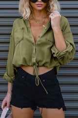 Denim Two Pocket Relaxed Blouse