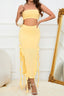 Off Shoulder Ruffle Mermaid Skirt Set