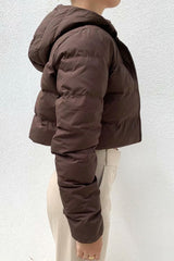 Short Hooded Quilted Puffer Jacket