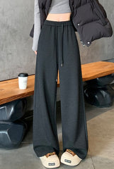 Fleece Lined Wide Leg Knit Pants