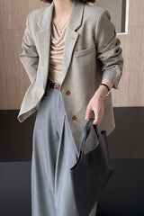 Oversized Speckled Lapel Blazer