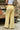 Yellow Textured High Waist Drawstring Pants Secondary image