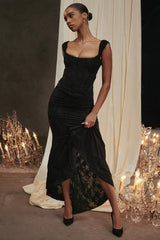 Stretch Mesh Jacquard Mermaid Formal Dress