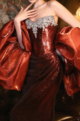 Handmade Lace Embroidered Beaded Gown Prom Dress