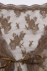 Lace Tie Front Sheer Crop Cardigan