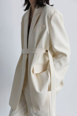 Belted Shoulder Detail Blazer