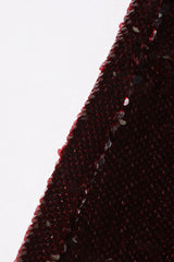 Elegant Sequin V - Neck Long Sleeve Blazer