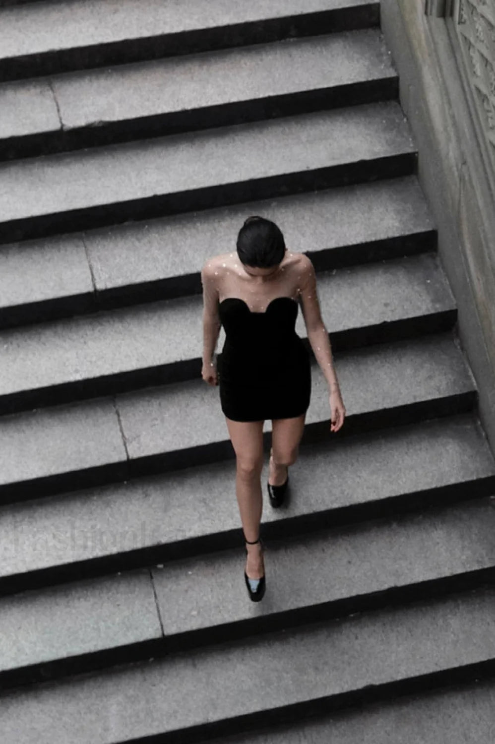 Aarohi Crystal Stylish Mesh Mini Dress