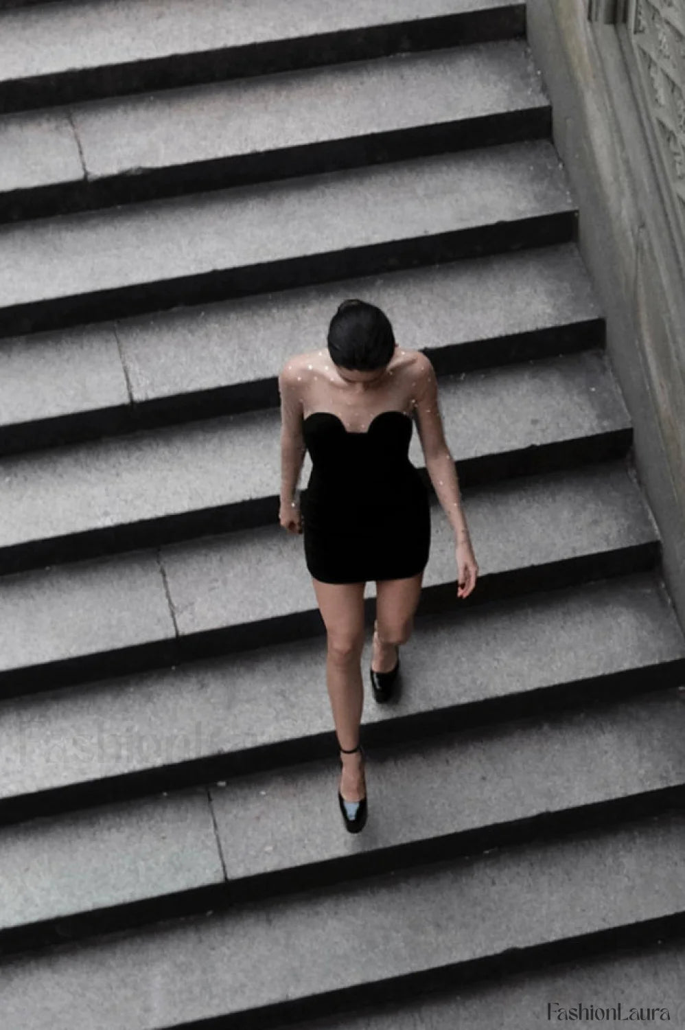 Aarohi Crystal Stylish Mesh Mini Dress