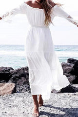 Flare Sleeve Off Shoulder Boho Dress