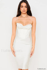 Absolute Elegance Satin Charming Corset Midi Dress