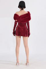 Crystal Embellished Strapless Bandage Dress