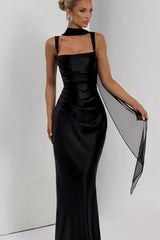 Solid Color Slim Elegant Chic Prom Dress