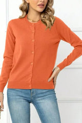 Solid Color Knit Cardigan