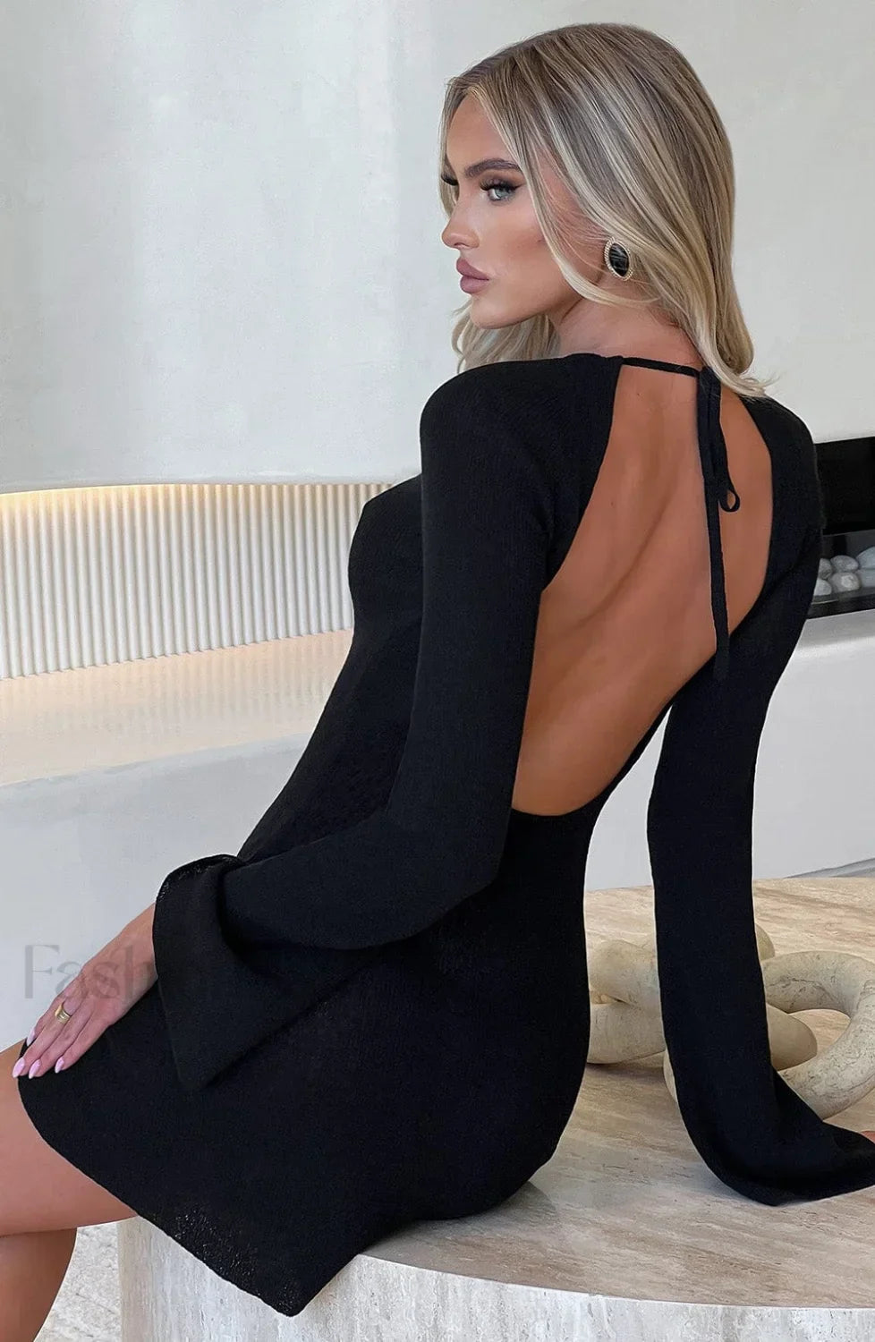 Adalee Mini Graceful Dress Black Dress