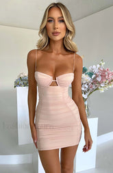Adina Mini Graceful Dress Nude XS Dress