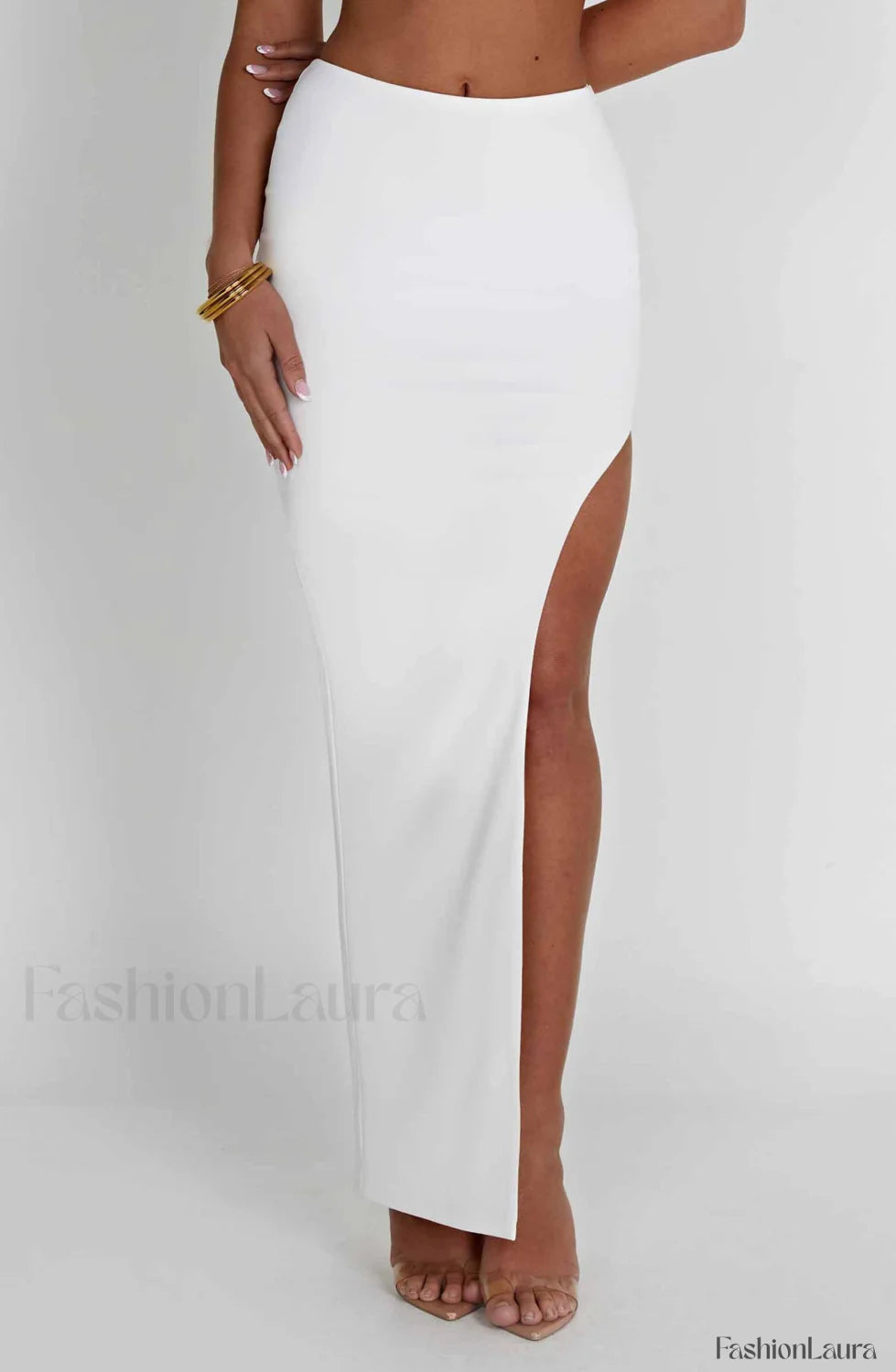 Adorn Maxi Graceful Skirt Ivory Skirt