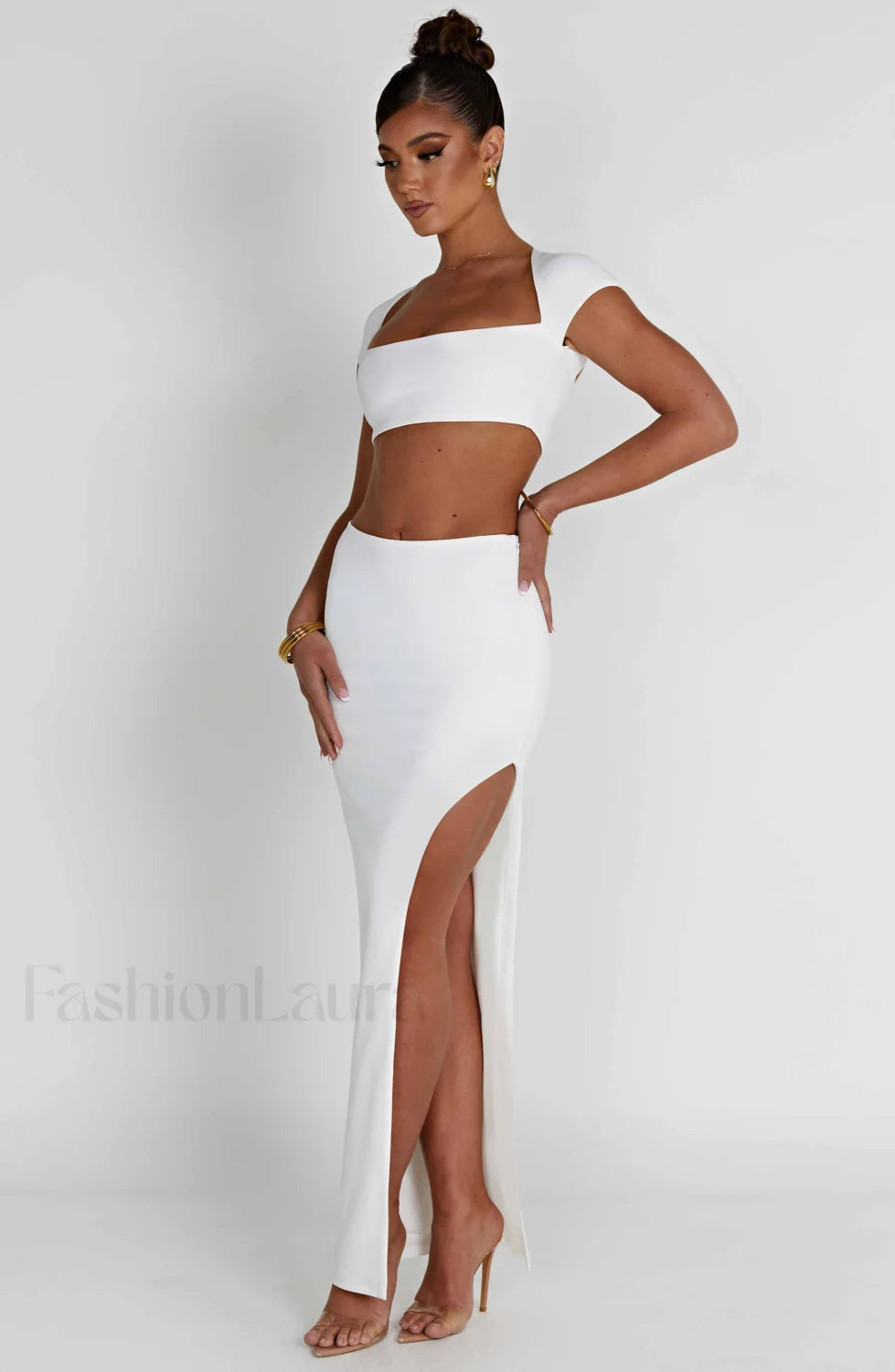 Adorn Maxi Graceful Skirt Ivory Skirt