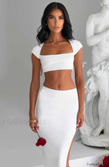 Adorn Maxi Graceful Skirt Ivory Skirt