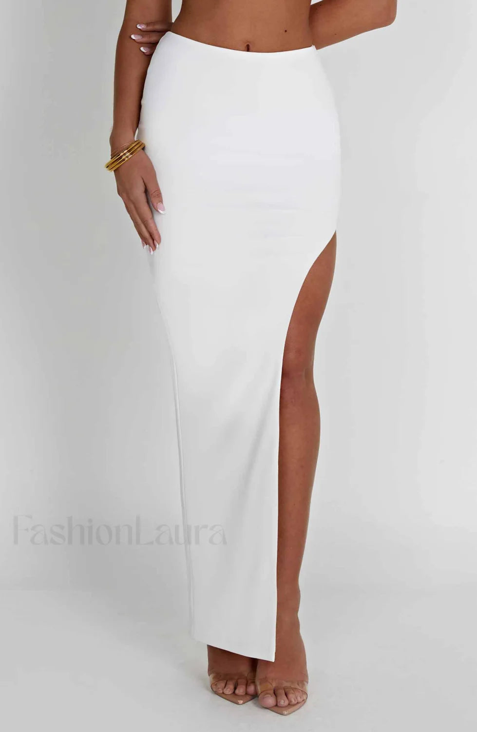 Adorn Maxi Graceful Skirt Ivory Skirt
