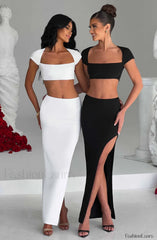 Adorn Maxi Graceful Skirt Ivory Skirt