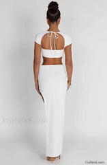 Adorn Maxi Graceful Skirt Ivory Skirt