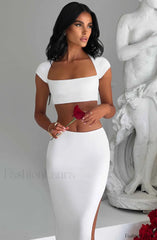 Adorn Maxi Graceful Skirt Ivory Skirt