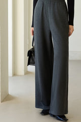 Antibacterial Fleece High Waist Knit Pants