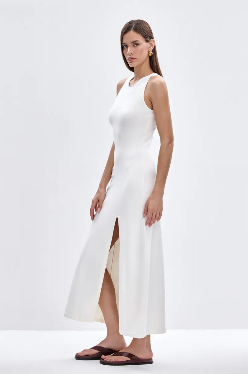 Elegant Knit Sleeveless Sweater Dress