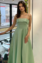 Elegant Satin Slip Vintage Formal Dress