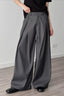 Casual 3D Pleat A-Line Wide Leg Pants