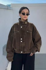 Denim Workwear Cropped Jacket