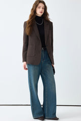 Maillard Brown Wool Blazer