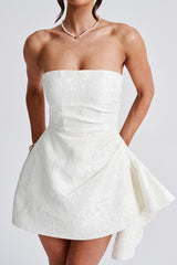 Strapless Jacquard Mini Party Dress