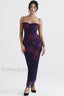 Aiza Purple Stylish Floral Dress XS / Purple