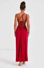 Alecia Maxi Graceful Dress Red Dress