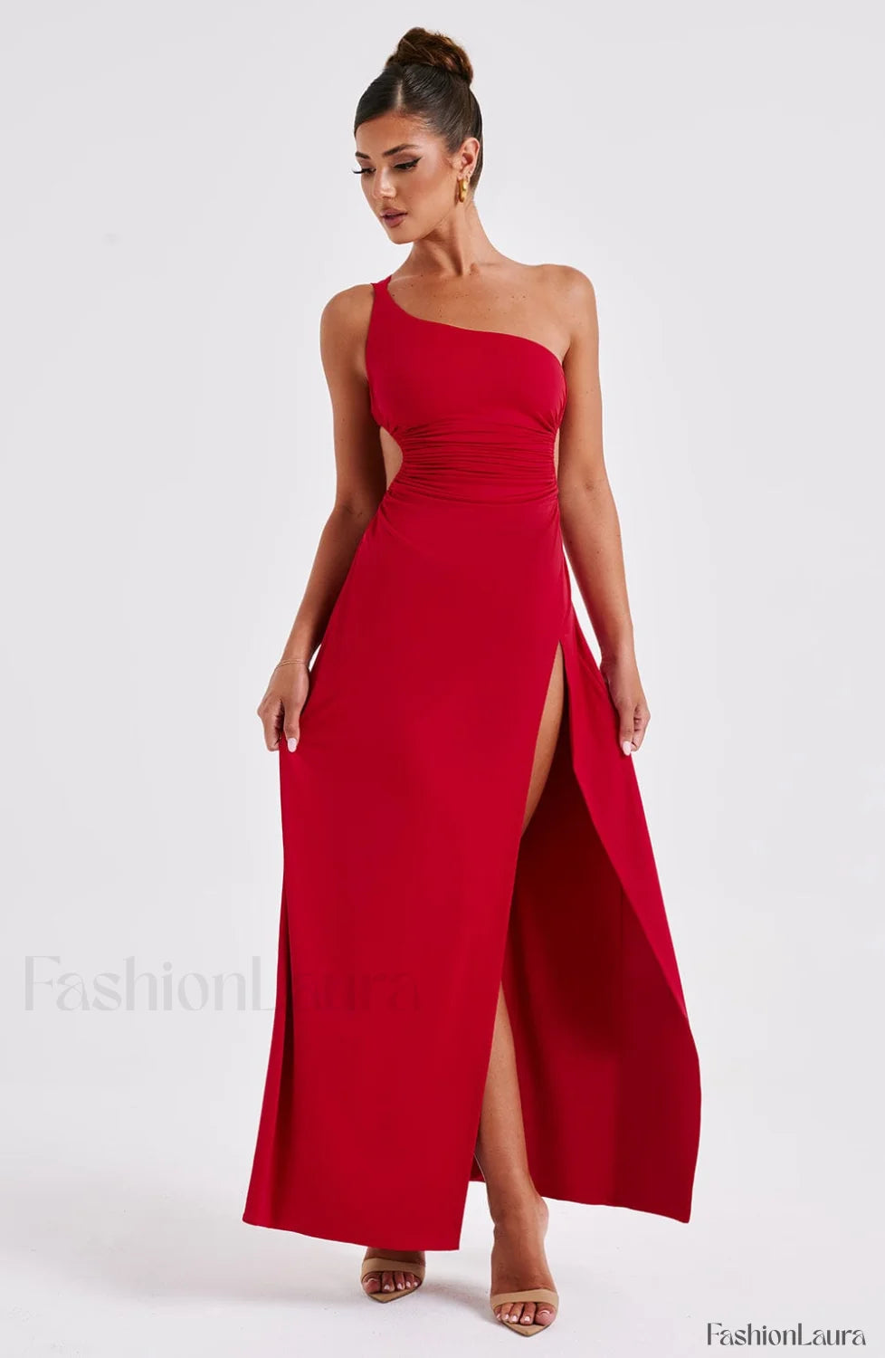 Alecia Maxi Graceful Dress Red Dress