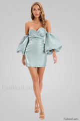 Alexandrine Puff Stylish Sleeve Mini Dress