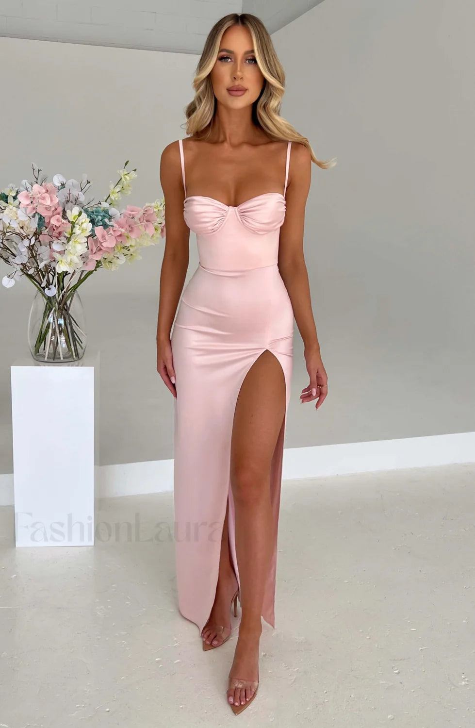 Alora Maxi Graceful Dress Blush Dress